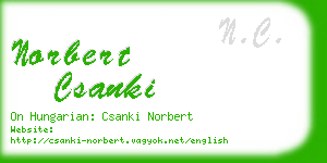norbert csanki business card